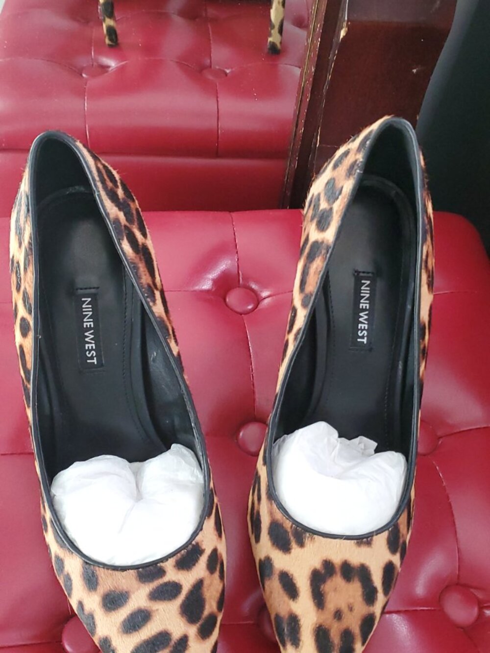 Nine West Leopard Print Pointed-Toe Heels – Size 10M - Picture 8 of 9